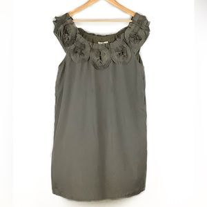 Ya Los Angeles Ruffle Pleat Neckline Dress Size M NWT